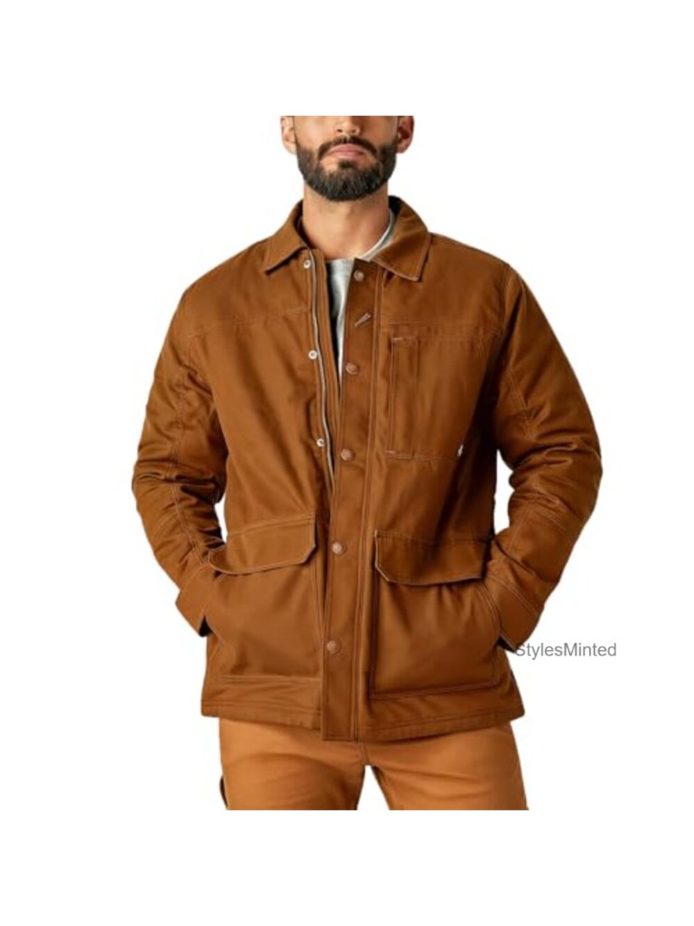 Dickies Tradebuilt Wax Coated Canvas Chore Coat Work Utility Jacket